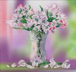 "Альстромерия в вазе" набор диз.канва+мулине