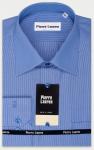 1118TSSF Синяя мужская рубашка в полоску приталенная Super Slim Fit