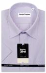 1152TSSFK Мужская рубашка в сиреневую полоску c коротким рукавом зауженная Super Slim Fit