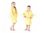 Халат махровый детский капюшон Желтый