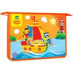 Папка для тетрадей 1 отделение, А4, Мульти-Пульти Приключения Енота, пластик, на молнии, ПТ_16385