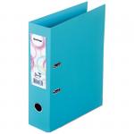 Папка-регистратор Berlingo "Spring", 70мм, бумвинил, двухстор., с карманом, ниж.мет. кант, бирюзовая, ATb_77120