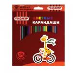 Карандаши цветные ПИФАГОР ЖИРАФ, 24 цвета, пластиковые, классические заточенные, 181252