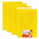 Цветной фетр для творчества 400*600 мм BRAUBERG 3 л., толщ. 4 мм, плотный, желтый, 660660