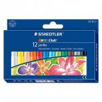 Пастель масляная художественная утолщенная STAEDTLER "Noris club Jumbo", 12 цв., кругл.сеч, 243 NC12