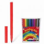 Фломастеры CENTROPEN Rainbow Kids, 12 цв., смываемые, эргономичные, вентилируемый колпачок, 7550/12