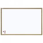 Доска магнитно-маркерная 60x90см, коричневая рамка из МДФ, OFFICE, "2х3" (Польша), TS96