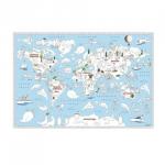 Карта-раскраска "Обитатели Земли", 101х69см, ш/к 52807