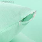 Набор из 2-х наволочек на молнии 70*70 трикотаж (пл.120) (ментол, ПВХ)
