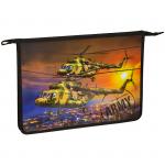 Папка для тетрадей 1 отделение, А4, ArtSpace Военные вертолеты, пластик, на молнии, ПТ-83_15547