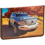 Папка для труда 1 отделение, А4, ArtSpace Внедорожники, картон, молния вокруг, откид. планка, ПТ-Р8_15634