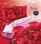 Комплект постельного белья Поплин / Вишня