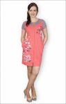 Халат женский на молнии с двойным принтом, коралл (320-2)