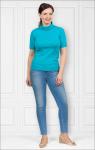 Водолазка женская, рибана с лайкрой, изумруд (440-13)