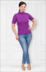 Водолазка женская, рибана с лайкрой, фиолет (440-14)