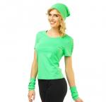 Топ с коротким рукавом, горловина круглой формы