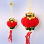 Китайский фонарик A6304R-01 Красный праздничный уп-25 шт. , высота - 4 см.