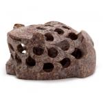 Жаба в жабе IH-9053 резной камень 9x8 см. ручная работа Символ достатка и процветания