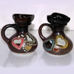 Аромалампа NDV018 Кувшинчик Сердечко, роспись, 10x10 см.