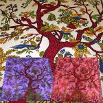 Покрывало SEI-001DB Дерево Желаний и райские птицы двойное Разные цвета