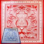 Покрывало SEI602 Лев и Растительный орнамент, хлопок, 240x210 см.