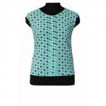 Блузка Б-1 принт на зелёном