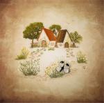 Набор для вышивания "PANNA" "Живая картина"   JK-2104  ( ЖК-2104 )  "Домики"