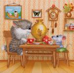 Набор для вышивания "PANNA" "Живая картина"   JK-2040  ( ЖК-2040 )  "За столом"