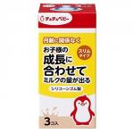 Chu-Chu BABY Сменная силиконовая соска для бутылочки (с узким горлышком) 3 шт. 1/100