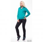 Куртка на молнии с декоративными вставками на сборке, воротник-стойка, на полочке карманы