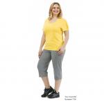 Топ с коротким рукавом, горловина круглой формы