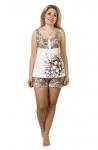 Пижама "Лейла" шорты П-87 кулирка (42-56) Цвет микс