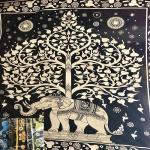 Покрывало SEI1-7661 Дерево Жизни на Слоне, 210-230 cм, хлопок