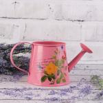 Кашпо-Лейка "Розы", розовый, 8,5х8 см