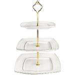 Ваза 3-х ярус СНЕЖНАЯ КОРОЛЕВА квадр     (2) (8)     0128-А