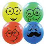 Воздушные шары, 4 шт, М24/61см, Поиск "Улыбки", ассорти, пастель, 6 054 045