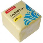 Салфетки бумажные OfficeClean, 1 слойн., 24*24см, желтые, 100шт., 255442