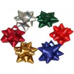 Бант "Звезда", 70мм, бумага, ассорти, 11407