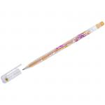 Ручка гелевая Crown Glitter Metal Jell золото с блестками, 1,0 мм, MTJ-500GLS(D)