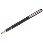 Ручка перьевая Berlingo Silver Prestige синяя, 0,8 мм, корпус черный/хром, пластик. футляр, CPs_82101