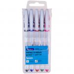 Набор гелевых ручек OfficeSpace 5 цв., белый корпус, 1,0 мм, европодвес, GP777/5_1699