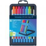 Набор шариковых ручек Slider Edge, 8 шт., 8 цв., 1,4 мм, трехгран., пластиковый футляр, 152279