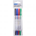 Набор шариковых ручек OfficeSpace, 4 шт., 4 цв., 1,0 мм, европодвес, BP4/511_6650