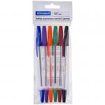 Набор шариковых ручек OfficeSpace, 6 шт., 6 цв., 1,0 мм, европодвес, BP6/511_6648