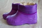 ГСНЖ Ф Галоши садовые утепленные с надставкой сиреневые