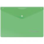 Папка-конверт на кнопке Berlingo, A5+, 180 мкм, зеленая, OBk_05004
