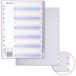 Разделитель листов для папок А4, цифровой 1-12, с оглавлением, пластиковый