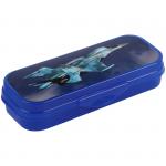 Пенал-футляр 210*90*40 Самолет, пластик, синий, ПН220