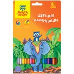 Карандаши Мульти-Пульти "Енот в Индии", 18  цв., заточен., картон, европодвес, CP_10748