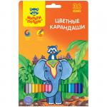 Карандаши Мульти-Пульти "Енот в Индии", 36  цв., заточен., картон, европодвес, CP_10823